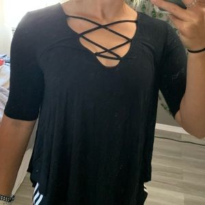 Criss Cross Black Top